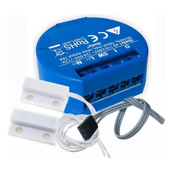 Shelly 1 + Sensor Magnetico + Plug Flex Homekit Apple Garage
