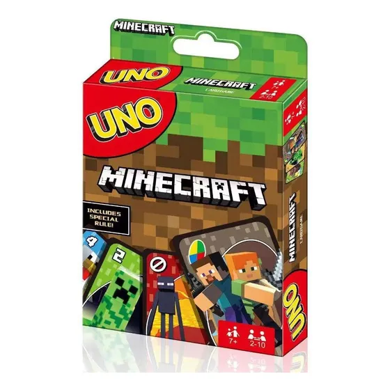 Cartas Uno Minecraft Entretenimiento Lindo Juguete Diversión