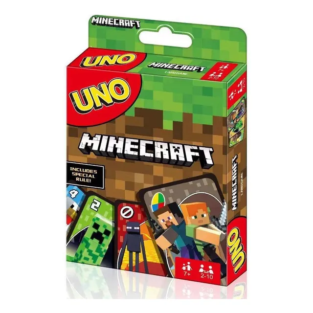 Cartas Uno Minecraft Entretenimiento Lindo Juguete Diversión