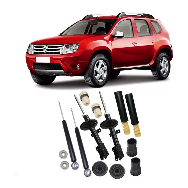 Par Amortecedor + Kit Duster 1.6 Dianteira E Traseiro