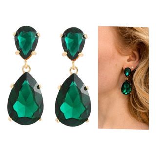 Aretes De Gota Cristal Geometrico Moda Fiesta Regalo 5.5cm Aretes De Gota Cristal Geometrico Moda Fiesta Regalo 5.5cm