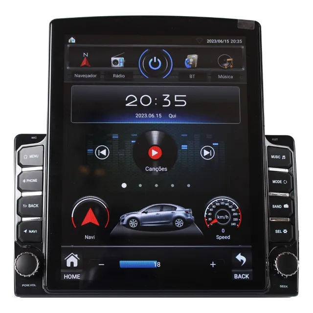 Multimidia Tesla Universal 4g E 64g Carplay + Câmera De Ré