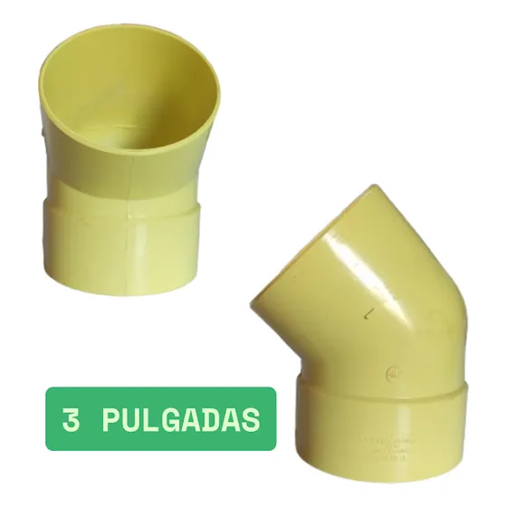 Codo 45 Grados Pvc Sanitaria Exc 3 Pulgadas (75mm)