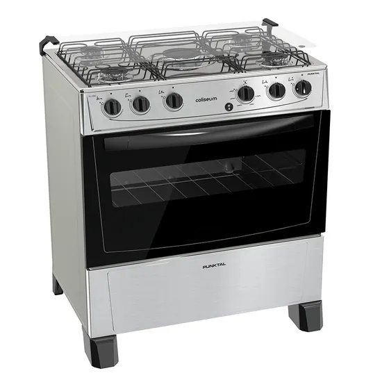 Cocina Punktal Coliseum 5 Hornallas Visor 84l