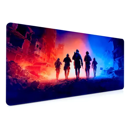 Mouse Pad Gamer Xxl 90x40 Antideslizante Alfombrilla Diseños Fire Ice Division