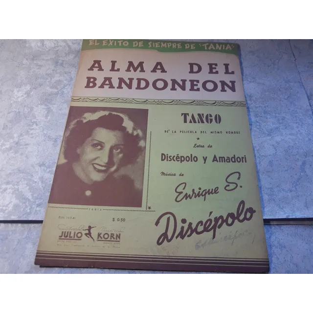 Partitura Alma Del Bandoneon Discepolo Korn