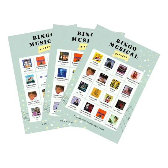 Bingo Musical Hitazos: 30 Cartones Imprimibles + Playlist