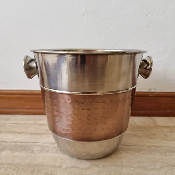 Hielera Cromada Dorada De Lujo