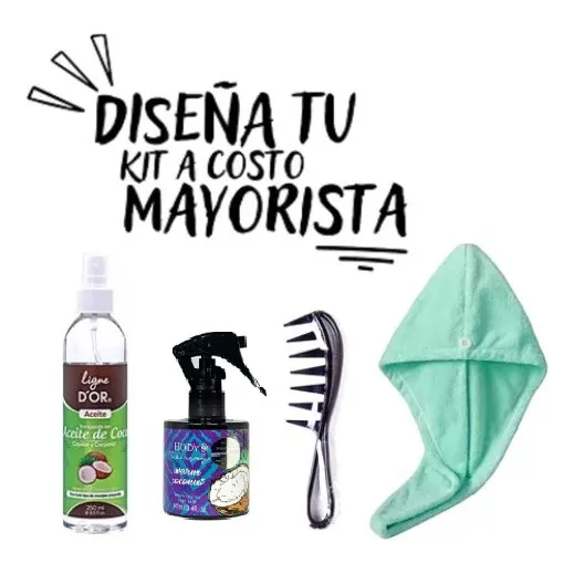 Kit Fortalecedor Coco Para Cabello Toalla Microfibra Curly
