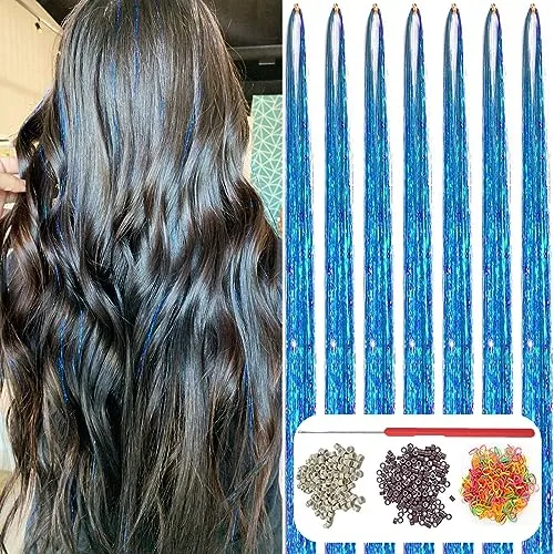 Plata Rosa Pelo Tinsel Kit: Extensión De Pelo De Rdrgm