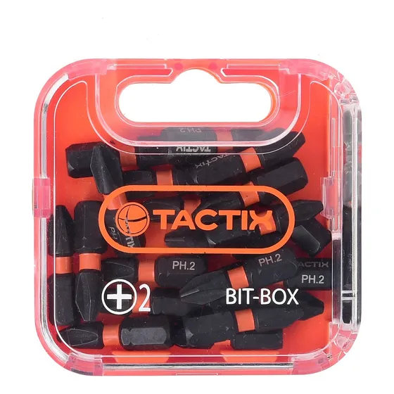 Set De Puntas De Impacto 20 Piezas Tactix Ph2 X 25 Mm