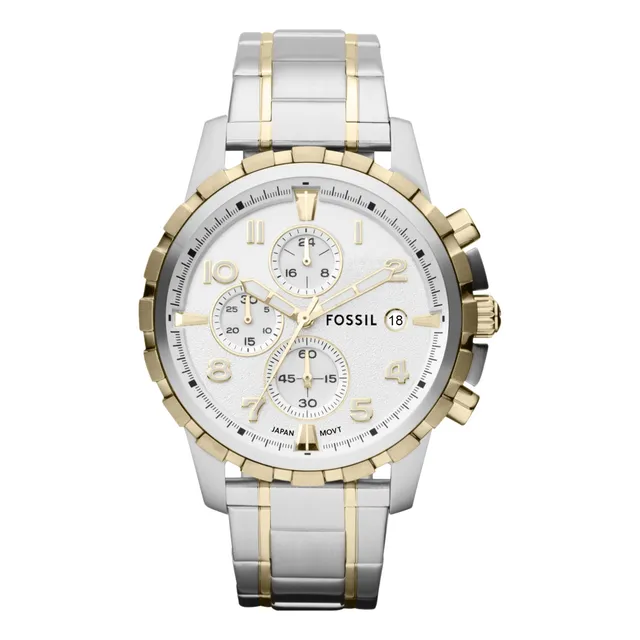 Fossil Hombre Decano Cuarzo De Acero Inoxidable 7h8yy