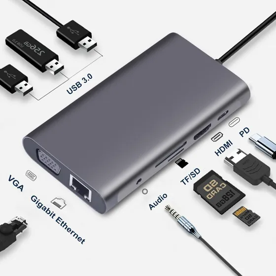 Adaptador Hub Usb C 10 En 1 , Somos Tienda En Caracas 