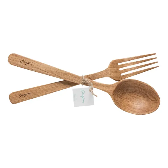 Casafina Juego Cuchara Tenedor Coleccion Roble Madera Apta