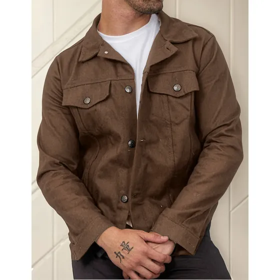 Campera De Jean De Hombre- Modelo Importado- De Vestir-negro