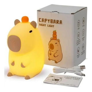Capibara Velador Infantil Luz De Noche Lampara De Mesa Usb Capibara Velador Infantil Luz De Noche Lampara De Mesa Usb