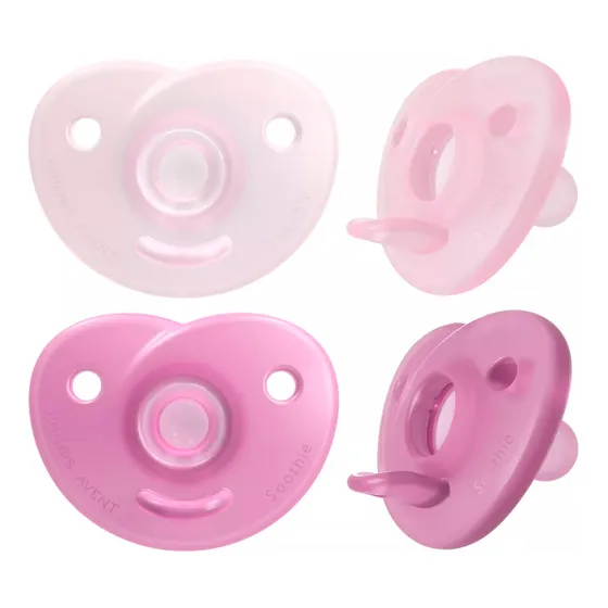 Chupete Soothie 0-6m X2 Frambuesa Y Rosa Avent Scf099/22
