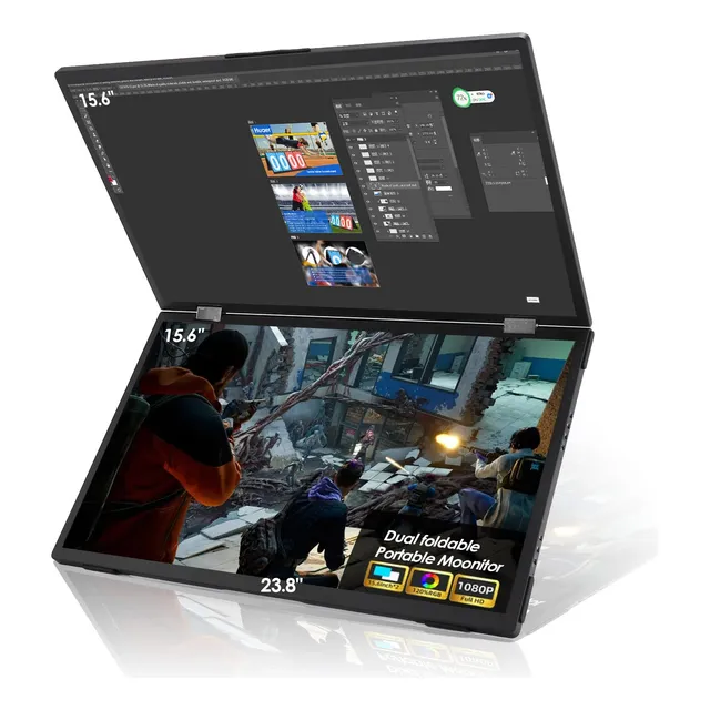 Monitor Portátil Dual 15.6  1080p Pc Gamer Laptop Switch,mac