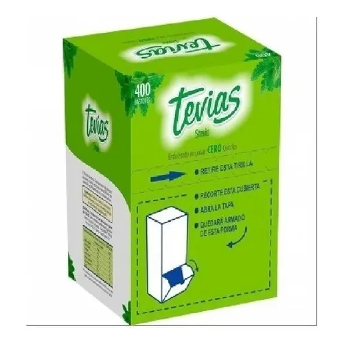 Edulcorante En Polvo Tevias 400 Sobres Aprobado Adu Y Acelu