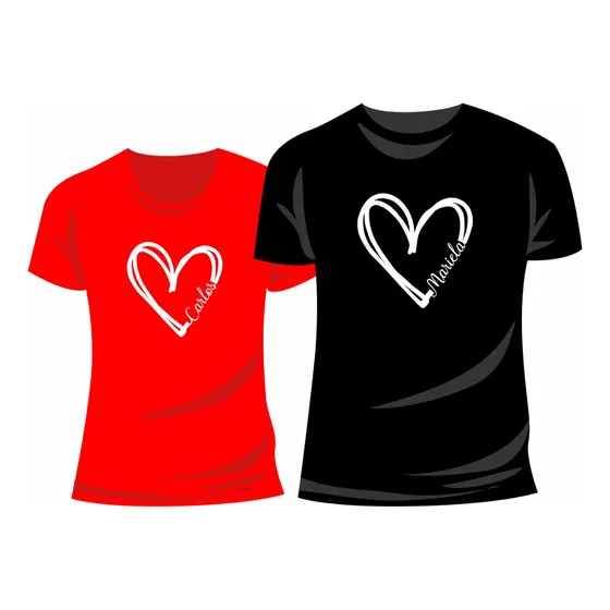 Franela Camisa Set 2 Pareja Esposos Enamorados Dia Del Amor