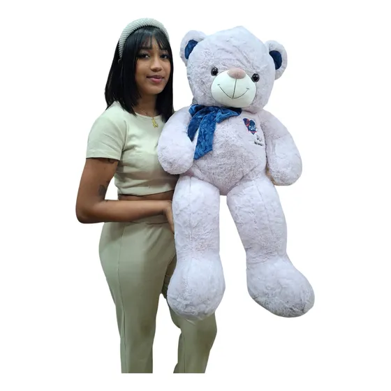 Peluches Osos Lila Con Bufanda Azul  Gigantes De 100 Cm