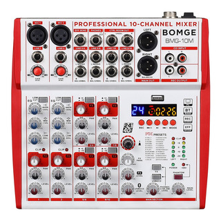 Bomge De 10 Canales Consola Mixer Audio 48 Fx Bt Usb Eq Bomge De 10 Canales Consola Mixer Audio 48 Fx Bt Usb Eq