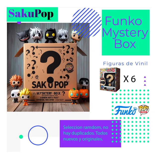 Funko Pop Mystery Box 6 Figuras Vinil. Caja Misteriosa Funko