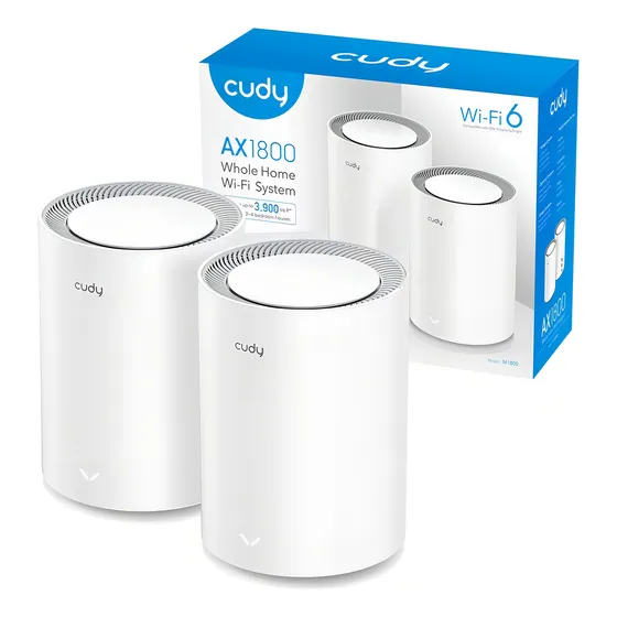 Router Extensor Wifi 6 Mesh Cudy M1800 Dual Band Ax1800 X 2 Color Blanco