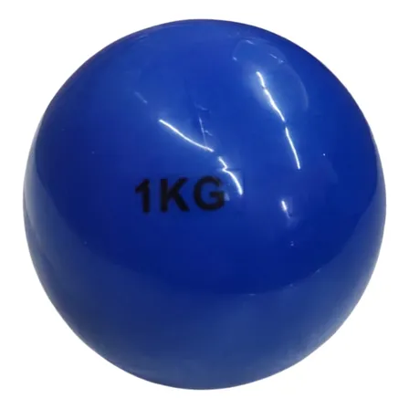 Balon Medicinal Con Peso 1 Kilo Silicona Ak.sport Color Azul