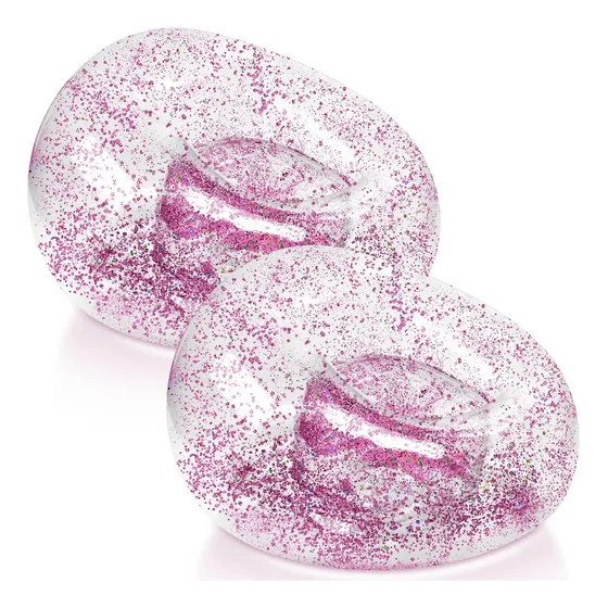 Puf Inflable Rosa Para Adultos Sofá Silla 2 Piezas