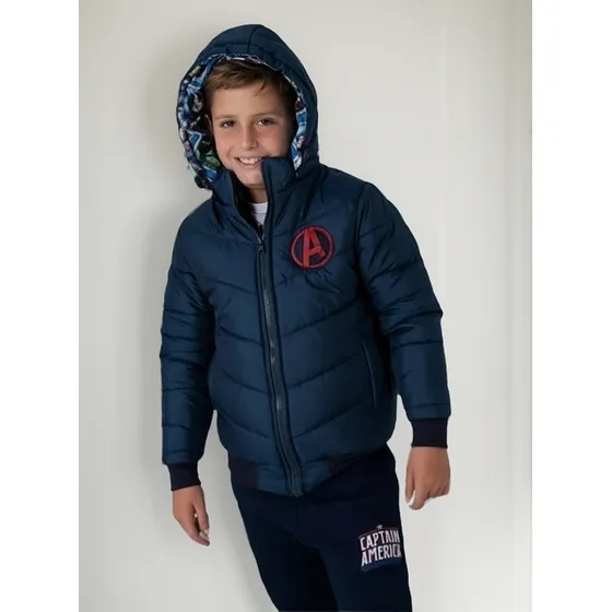 Campera Niños Avengers Spiderman Puffer Licencia Marvel®