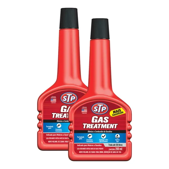 2 Gas Treatment Stp - Aditivo De Tratamento Para Gasolina Cor Vermelho