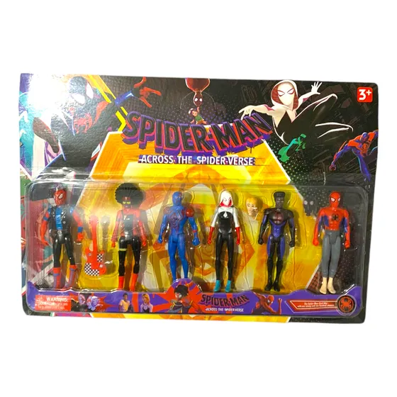 Kit 6 Bonecos Homem Aranha Verso Brinquedo Crianças