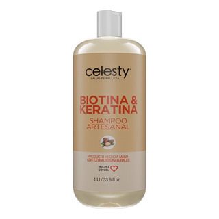 Shampoo Biotina Keratina 1lt 0% Sulfatos Parabenos Celesty Shampoo Biotina Keratina 1lt 0% Sulfatos Parabenos Celesty
