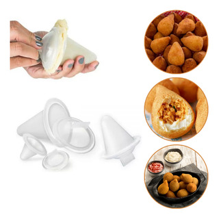 Kit 3 Formas Modeladora Para Fazer Coxinha 3 Tamanhos P M G Kit 3 Formas Modeladora Para Fazer Coxinha 3 Tamanhos P M G