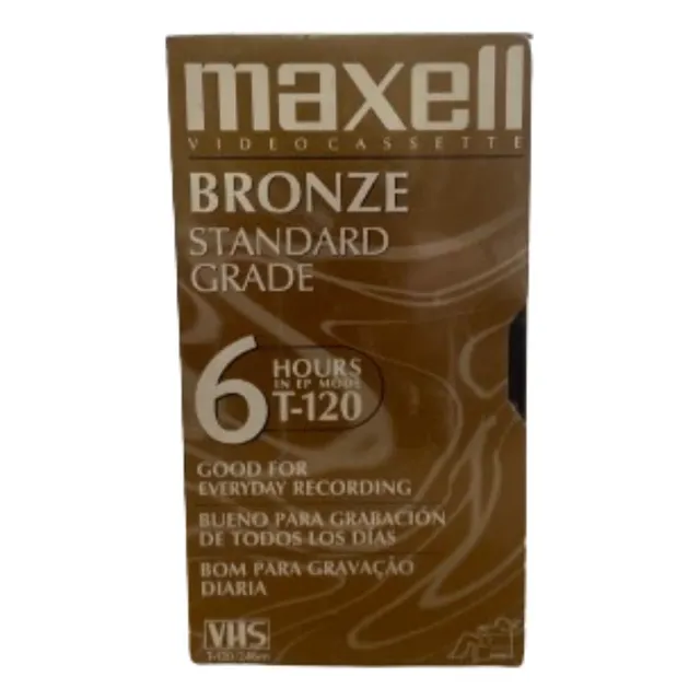Casete Vhs Maxell T-120 6 Hs Original Sellado Nuevo X 5 Uds