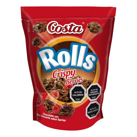 Costa Chocolate Rolls Crispy  Berries 120 Gr