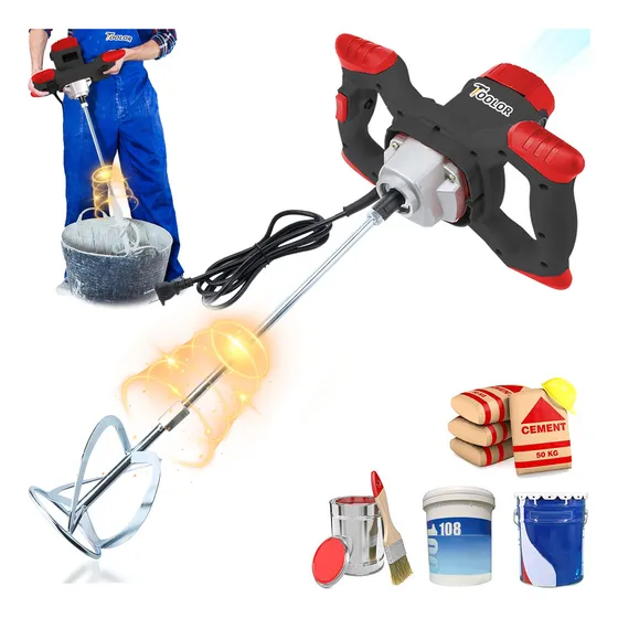 Mezcladora Eléctrica De Cemento Pintura 2700w 6velocidades 700rpm
