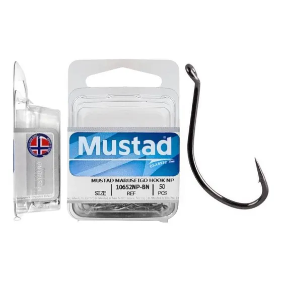Anzol Reforçado Norueguês Mustad Super Maruseigo 50un Afiado
