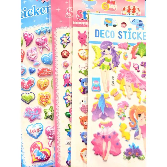 Sorpresas Cumpleaños Stickers Pack 10 Unidades 3d Premium