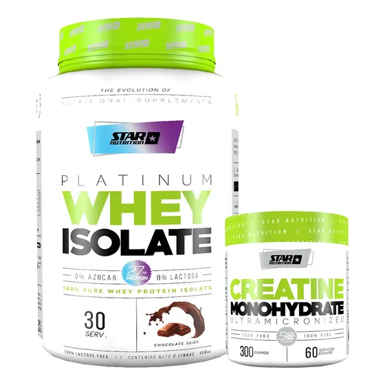 Star Nutrition Proteina Isolate 2 Lb + Creatina X 300 Gr