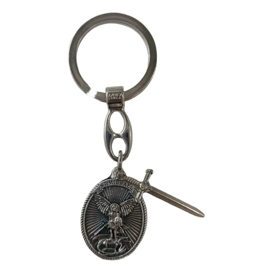 Llavero Italiano Con Imagen Y Espada De San Miguel, 10 Pzas.