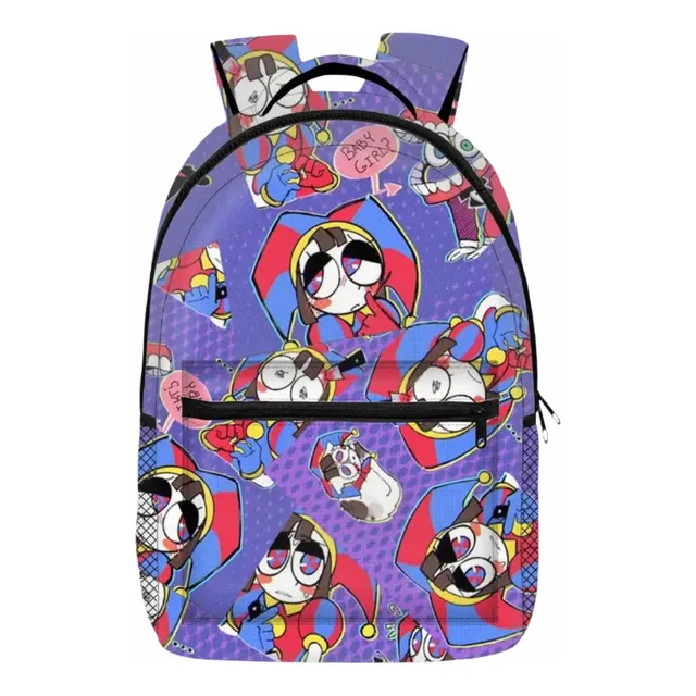 Mochila Escolar Diseño Pomni Amazing Circus Digital Calidad