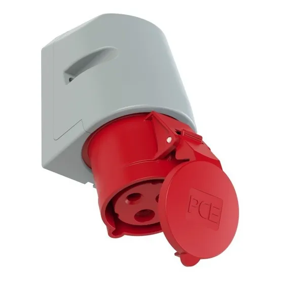 Enchufe Industrial Base Mural Pce Cee 32a 3p 9h Ip44 123-9tt