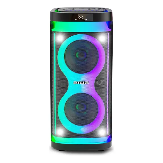 Parlante Activo Aiwa Aw-poh4d Tws Con Luces Led Color Negro | Cuotas sin interés