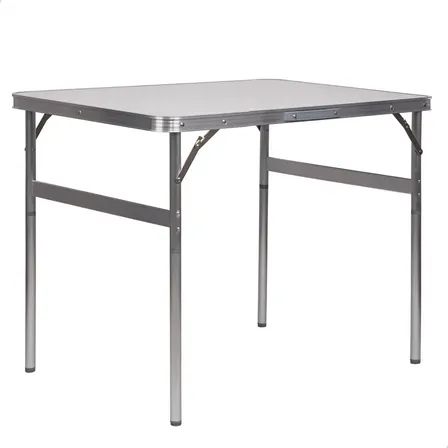 Palisad Mesa Alumínio Para Pescaria Acampamento Camping 90x60 Cm Vira Maleta Cor Branco Pés Dobrável
