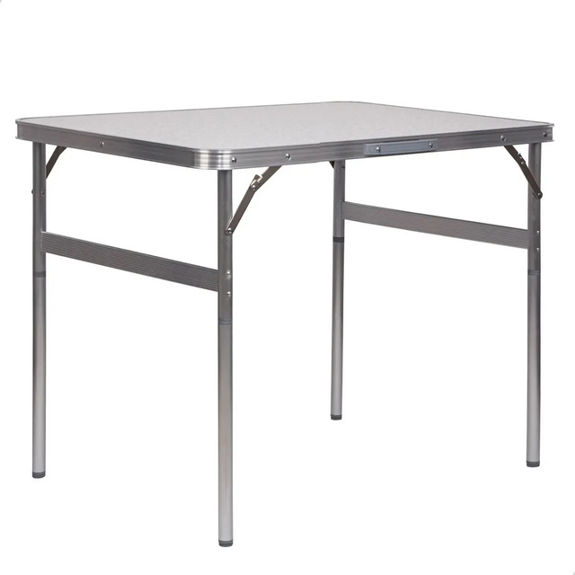 Palisad Mesa Alumínio Para Pescaria Acampamento Camping 90x60 Cm Vira Maleta Cor Branco Pé...