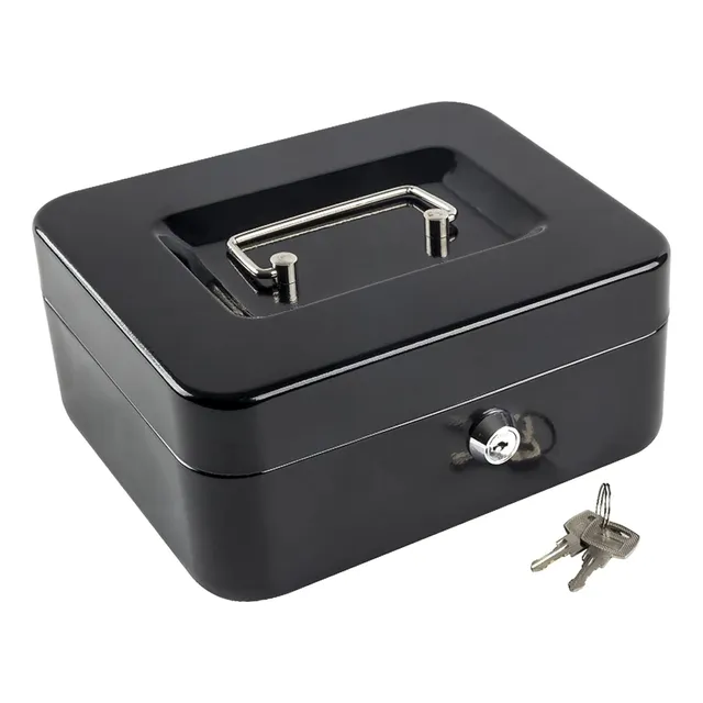 Caja Fuerte De Seguridad Metálica 15x12x8cm Cofre 2 Llaves