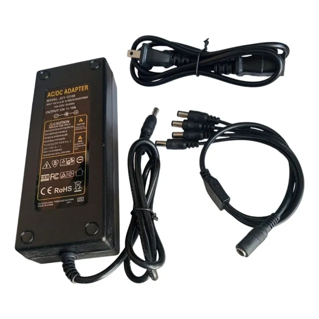 Fuente Poder 12v 10a Generica Y Pulpo 1x4 Para Camaras Cctv