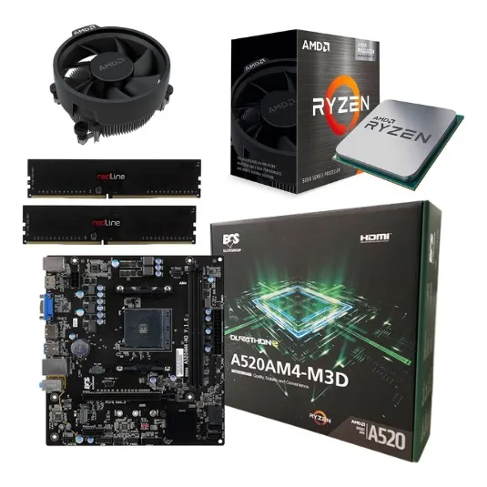 Combo Gamers Amd Ryzen 5600g+ 16gb Ddr4 3200ghz+ A520m